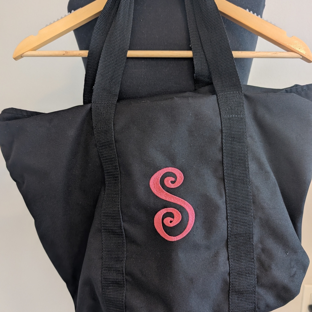 Port Authority Black Tote Bag Sturdy Canvas Design